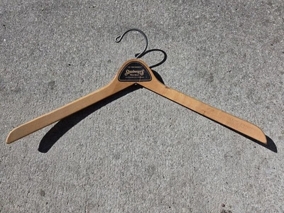 Vintage Wooden Advertising Clothes Hanger Strasburger's Coffeyville Kansas - Image 1 of 2