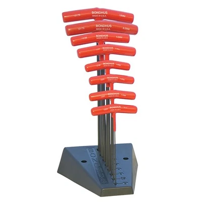13189 Set of 8 Balldriver and Hex T-handles with Stand, sizes 2-10mm - Image 1 of 4