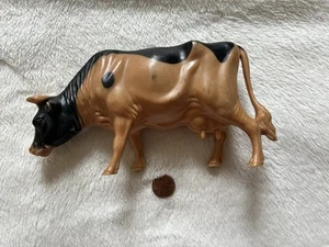 Figura de juguete Holstein de plástico duro vaca toro novillo juguete vintage de nylint 7"x4" - Imagen 1 de 8