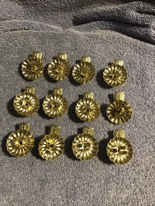 Clip On Candle Stick Holder GOLD TREE Ornament Decor Mini Candleholder Lot 12 - Picture 1 of 6