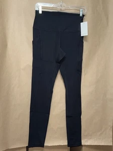 Quince Leggings mit hoher Leibhöhe und Tasche schwarz Medium - Bild 1 von 5