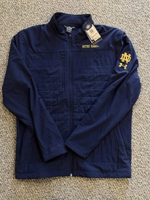 Notre Dame Football Under Armour Storm Full Zip Team XL Blue Coat - Image 1 of 2