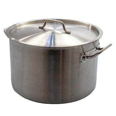 AcMax Kochtopf Gastrotopf Topf 24 Liter Edelstahl mit Deckel Großküche Gastronom