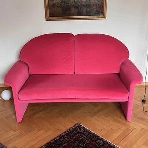gl3/6 vintage DeSede 2-Sitzer Sofa pink 70er Jahre - Bild 1 von 10
