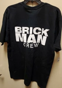 Camiseta grande para hombre Brick Man Crew L negra manga corta Jim Brickman Ss128 - Imagen 1 de 6