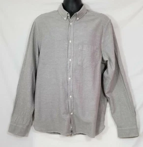 H&M L.O.G.G. Men's Gray Button Down Long Sleeve Shirt Size XL - Picture 1 of 7