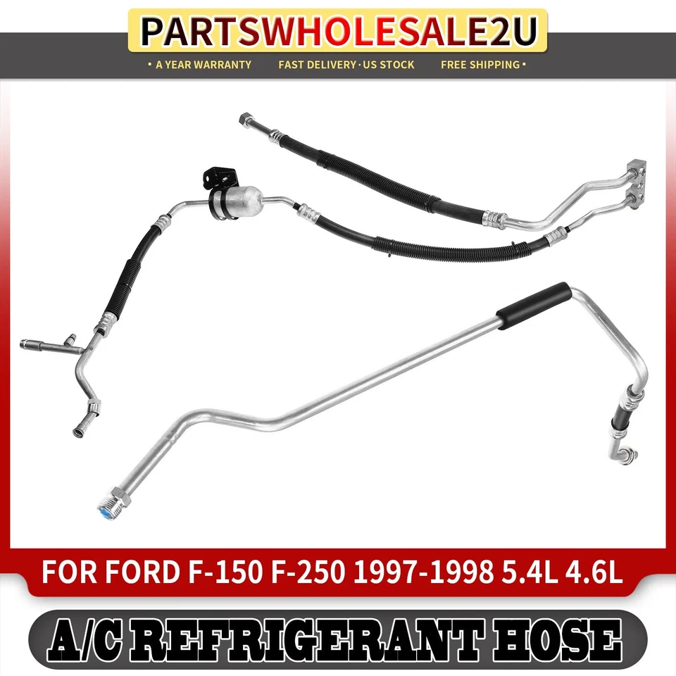 Conjunto de línea de líquido y succión de aire acondicionado para Ford F-250 F-150 1997 1998 Foto 1 de 4