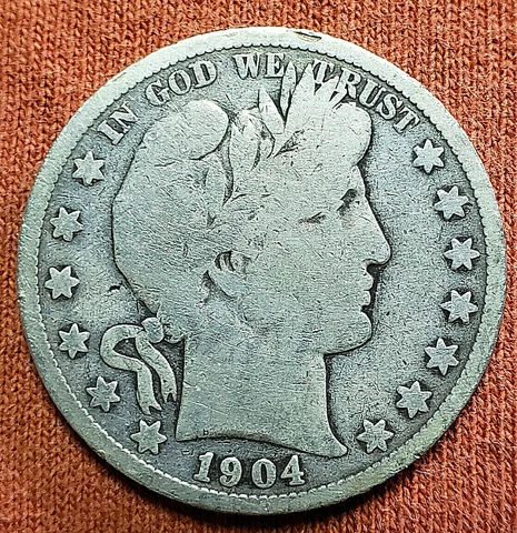 1904 S BARBER HALF DOLLAR == LOW MINTAGE Cover