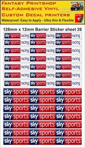 Scalextric Slotcar 1/32 Gebäude Barriere Trackside Sticker Decals Bogen 26 - Bild 1 von 3
