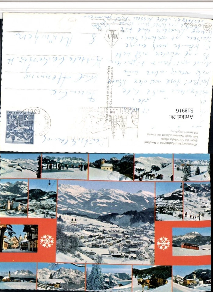 518916,Hopfgarten Totale Sessellift Seilbahn Winterbilder Mehrbildkarte - Bild 1 von 1