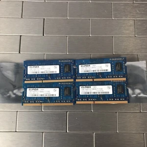 LOT of (4) 8GB TOTAL Elpida 2GB 1Rx8 PC3-12800S-11-10-B2 RAM EBJ20UF8BDUO-GN-F - Picture 1 of 5
