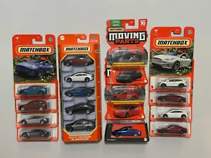 Matchbox Tesla Lot - 5 Pack - Moving Parts - Model X, Y, S, 3 & Roadster - Picture 1 of 23