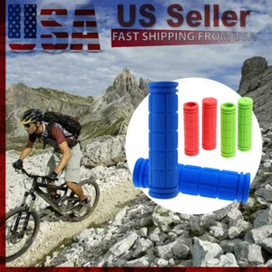 BMX MTB Bike Grips Mountain Bicycle Handlebar Soft Rubber Scooter Non Slip Pair - Picture 1 of 22
