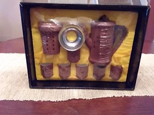  Vintage Chinese Yixing Zisha Tea Set In Original Box / Bamboo Style - Picture 1 of 12