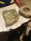 Ash Trays Pair Look Like Green Connemara Marble But Says Alabaster Made In Italy