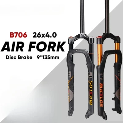 26inch 4.0'' Tire MTB Snow Fat Bike Air Suspension Fork Thru Axle 9*135mm QR - Image 1 of 4