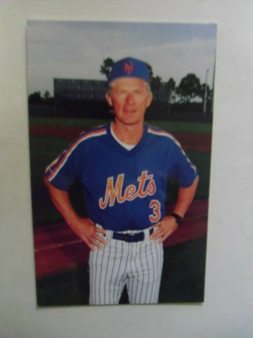 1990-91-NEW YORK METS-Bud Harrelson POSTCARD Cover
