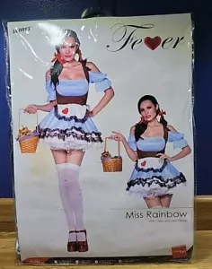 Smiffys Ladies Fever Sexy Miss Rainbow Fancy Dress Halloween Costume Size L - Picture 1 of 2