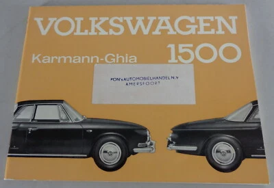 Manuale VW Karmann Ghia 1500 Tipo 34 Da 08/1963 - Immagine 1 di 4