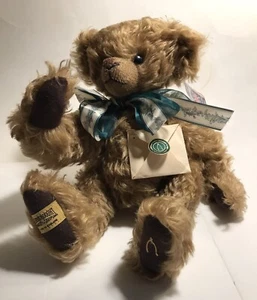 Vintage 12 Zoll Merrythought Bär macht Wünsche werden wahr Querlenker lang Mohair - Bild 1 von 11
