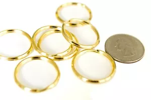 LOTE DE 25 LLAVEROS DE ORO ~ 24 mm 1" anillo dividido - ENVÍO GRATUITO - Imagen 1 de 6