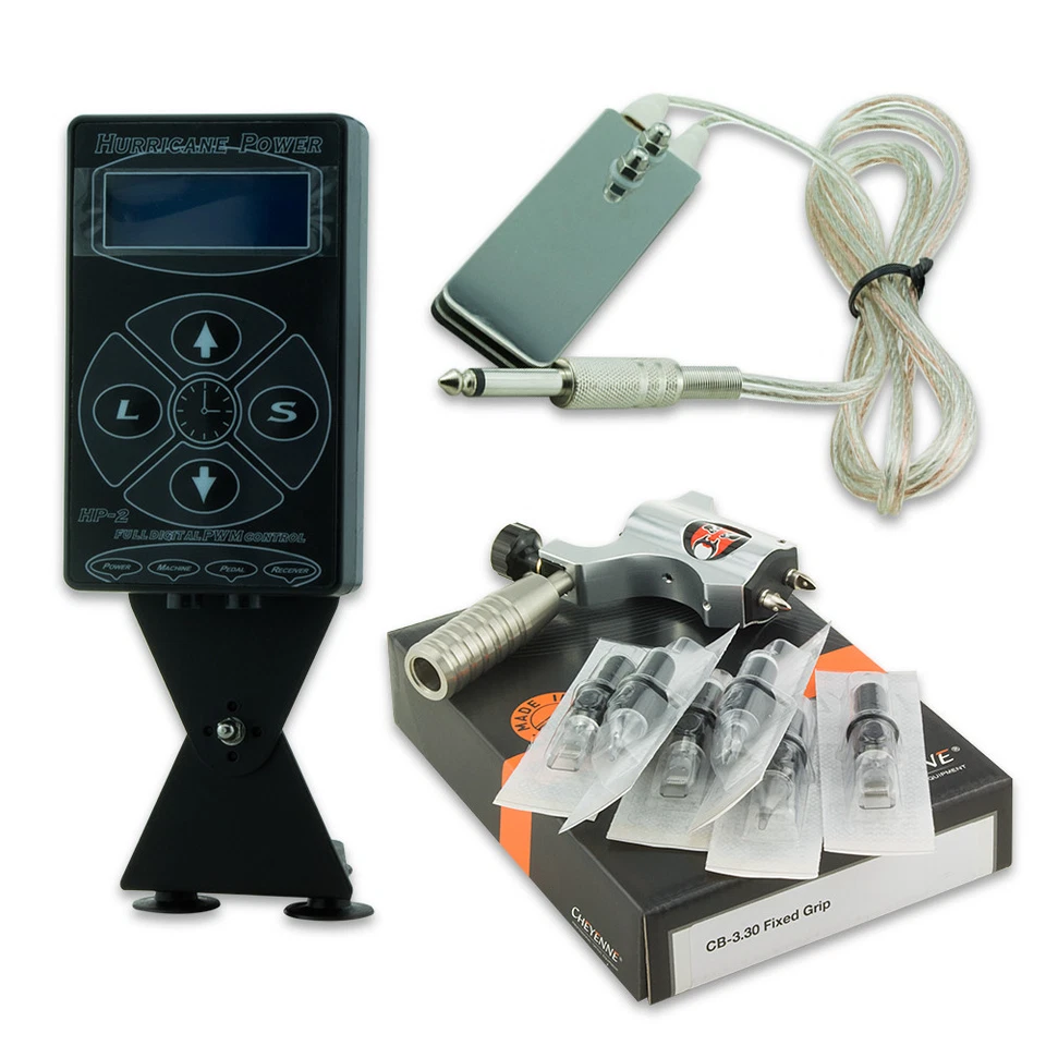 TATTOOCHEST HURRICANE CHEYENNE HAWK HYDRA V Tattooset Rotary Komplettset Profi TOP Tattoo-Kit Tattoomaschine Netzteil SR