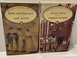 Penguin Popular Classics Books X2 Oliver Twist Charles Dickens/Pride & Prejudice - Picture 1 of 17
