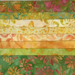 8 Fat Quarters Daisy #1 Batik Lunn Fabric FQ Pack 100% Cotton Handmade - Picture 1 of 1