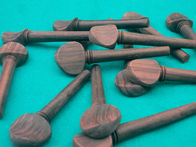 Rosewood OUD Pegs Swiss Model A quality Rod masurment 55/9/7 mm with polish - Image 1 of 4