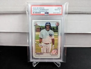 2020 Bowman Jasson Dominguez 1st Bowman Prospect Paper PSA 10 Yankees  - Bild 1 von 2