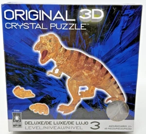 Rompecabezas de cristal 3D original BePuzzled de lujo nivel 3 dinosaurio dorado T-Rex 49 piezas - Imagen 1 de 6