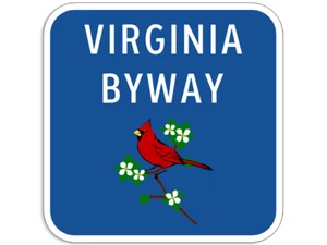 3 inch Virginia Byway Sign Shaped Sticker (road travel VA US RV trip Car Decal) - Picture 1 of 1
