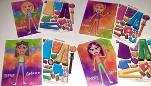Tarjetas de San Valentín Diva Actual Años 90 De Colección con Hoja de Actividad Pegatina x4 Muñecas de Papel Y2K - Imagen 1 de 6