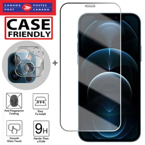 For iPhone 16 15 14 13 Pro Max 12/11/XR/XS/7 2x Tempered Glass Screen Protector - Picture 1 of 23