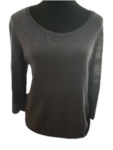 Talbots Gr. M 100% Leinen blau Pullover Coastal Boho Karriere Preppy Office Capsule - Bild 1 von 5