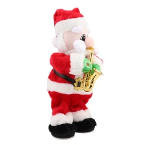 1pc Electronic Music Doll Santa Claus Saxophone Playing Christmas Toy - Picture 1 of 12