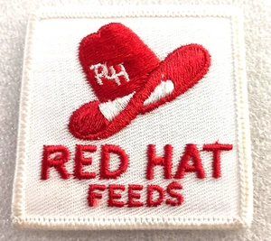 Patch mangime RH Red Hat Feeds fattoria canadese bestiame e pollame anni 80 NOS nuovo - Foto 1 di 3
