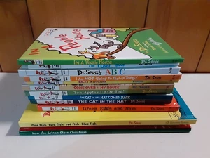 13 Dr. Seuss Books The Grinch, Cat In The Hat, Wacky Wednesday, ABC - Foto 1 di 12