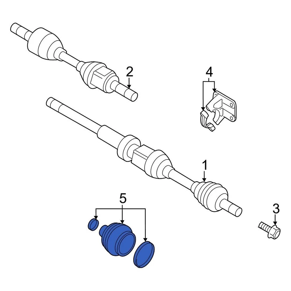 For Volvo S60 Cross Country 17-18 Volvo 30759410 Front Inner CV Joint Boot Kit Foto 1 de 4