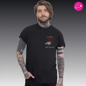 You Reap What You Sow Emblem Alternative Gothic Grunge Okkult Skater Emo T-Shirt - Bild 1 von 1