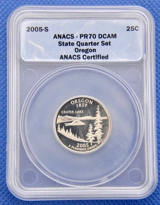 2005-S - Oregon State Quarter - ANACS-PR70 DCAM  N1462 - Image 1 of 3