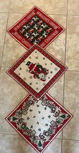 PAÑUELO/PAÑUELO TABLERUNNER VINTAGE RETRO MEDIADOS DE SIGLO NAVIDAD ALGODÓN - Imagen 1 de 6