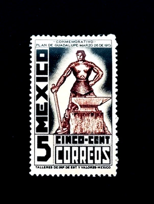 Sello MÉXICO - 1938 Plan Herrero de Guadalupe 25th Sn 737 MNG r57🔥 Foto 1 de 2