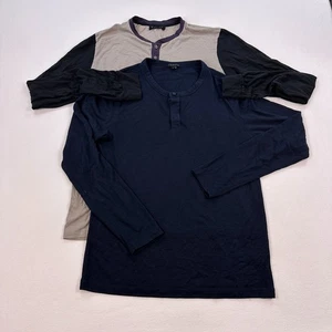 Theory Vevlet henely Shirt Mens Medium Blue long sleeve pullover outdoor lot 2 - Picture 1 of 12