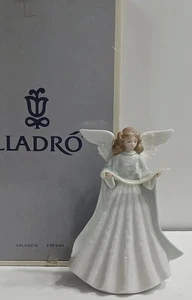 Lladro Angel Tree Topper #05875 Angel In Grigio Tree Topper In Scatola Originale - Foto 1 di 6