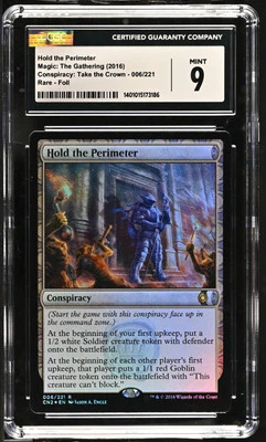 HOLD THE PERIMETER Conspiracy: Take the Crown Foil Rare CGC 9 MTG [Nostalgium] - Image 1 of 2