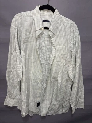 Camisa de vestir Burberry London para hombre a cuadros con botones XL azul verde claro Foto 1 de 4