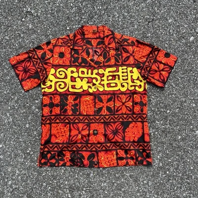 Vintage Men’s Fashions by Tina Waikiki Red Hawaiian Shirt Size Medium - Image 1 of 4