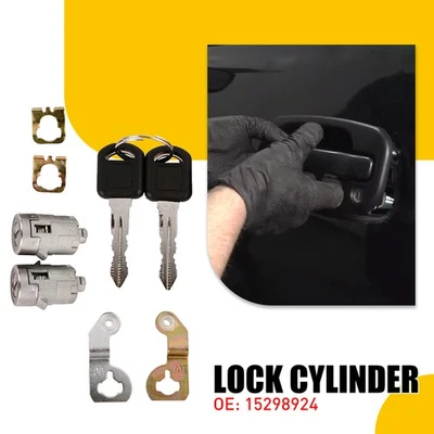 Front Left & Right Side Door Lock Cylinder & Keys Set For GMC ENVOY 2004-2009 - Image 1 of 4