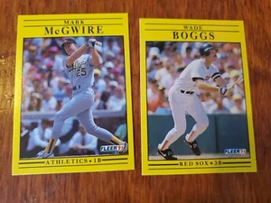 Fleer Baseball 1991 #17 Mark McGwire + 22 tarjetas más Wade Boggs - Imagen 1 de 5